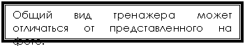 Подпись: Общий вид тренажера может отличаться от представленного на фото.