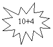 ����� 1: 10+4