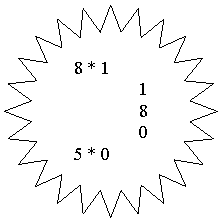 24-конечная звезда: 8 * 1
1
8
0
5 * 0