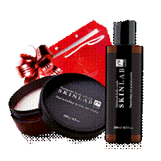 SKIN LAB - Naturalny zel pod prysznic + Naturalny Krem do ciala + Torba papierowa swiateczna GRATIS