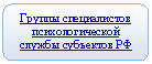 Скругленный прямоугольник: Группы специалистов психологической служ-бы субъектов РФ