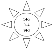 Солнце: 5+5
8-4
7+0