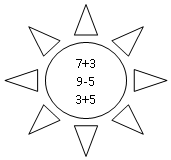 Солнце: 7+3
9-5
3+5