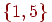 \{1,5\}