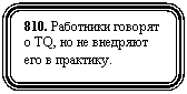 Скругленный прямоугольник: 810. Работники говорят о TQ, но не внедряют его в практику.