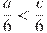 \frac{a}{6}<\frac{c}{6}