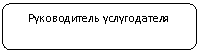 Скругленный прямоугольник: Руководитель услугодателя