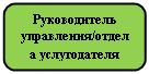 Скругленный прямоугольник: Руководитель управления/отдела услугодателя
