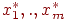 x^*_1, ., x^*_m