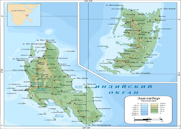 Map of Zanzibar Archipelago ru.svg