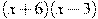 (x +6)(x -3)