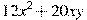 12x^2+20xy