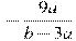 -\frac{9a}{b -3a}