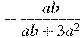 -\frac{ab}{ab +3a^2}