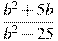 \frac{b^2+5b}{b^2-25}