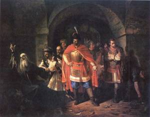 Патриарх Гермоген отказывает полякам подписть грамоту. 1860. Масло