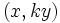 (x,ky)\,\!