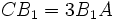 CB_1=3B_1A\,\!