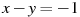 x-y=-1