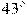 43^{\circ}