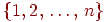 \{1,2\dts n\}