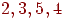 2, 3, 5, 4