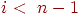 i \lt n-1
