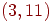 (3, 11)