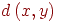 d\left(x,y\right)