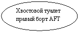 Овал: Хвостовой туалет
правый борт AFT
