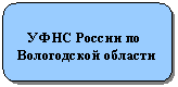 Скругленный прямоугольник: УФНС России по Вологодской области