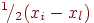 \, ^1 \! /_2(x_i - x_l)