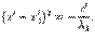 $\displaystyle (x'-x_1')^2=-\frac{c'}{{\lambda}_1}.$