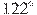 122^\circ