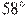 58^\circ