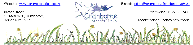 Cranborne First School Logo with wording Final 12Jul13 sm,Grass