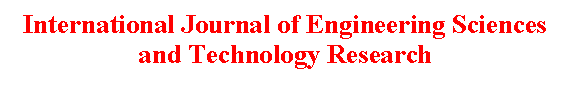 �������: International Journal of Engineering Sciences and Technology Research




