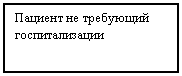 Подпись: Пациент не требующий госпитализации