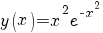y(x)=x^2 e^{-x^2}