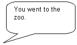 ����������� ������������� �������: You went to the zoo.