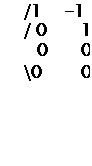 �������: /1 -1

/ 0 1

0 0

\0 0

 



