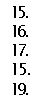 �������: 15.

16.

17.

15. 19.

