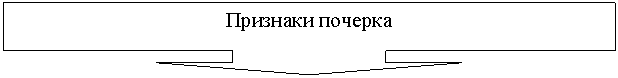 Выноска со стрелкой вниз: Признаки почерка