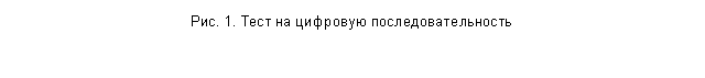 Подпись: Рис. 1. Тест на цифровую последовательность