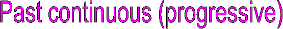 Past continuous (progressive)