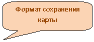 Скругленная прямоугольная выноска: Формат сохранения карты