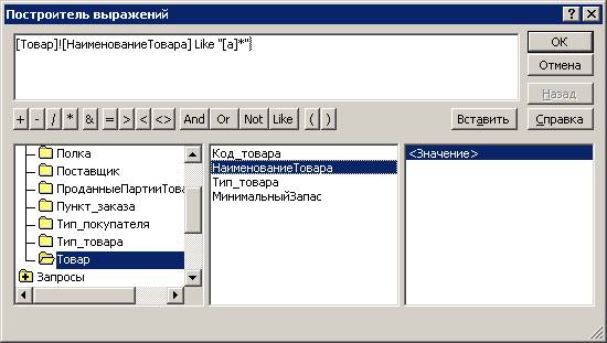 Практические работы в MS Access