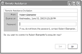����� ����������� Remote Assistance
