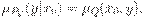 \mu _{P_V } (y|x_0 ) = \mu _Q (x_0 ,y).