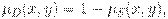 \mu _D (x,y) = 1 - \mu _S (x,y)
,